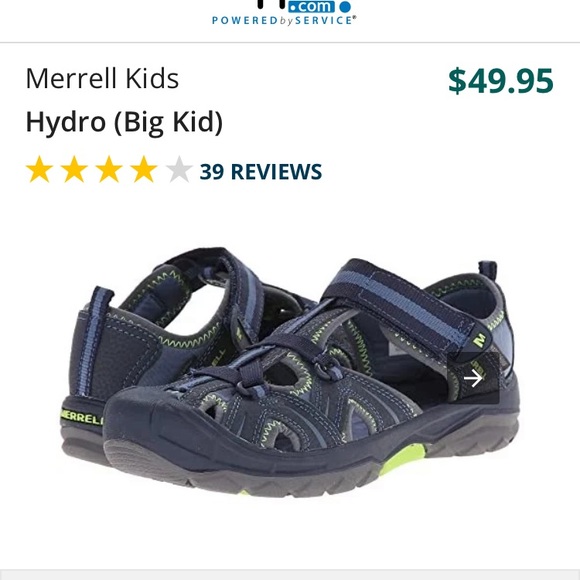 Merrell Hydro Boys Outdoor Sandel in Red - Picture 2 of 8